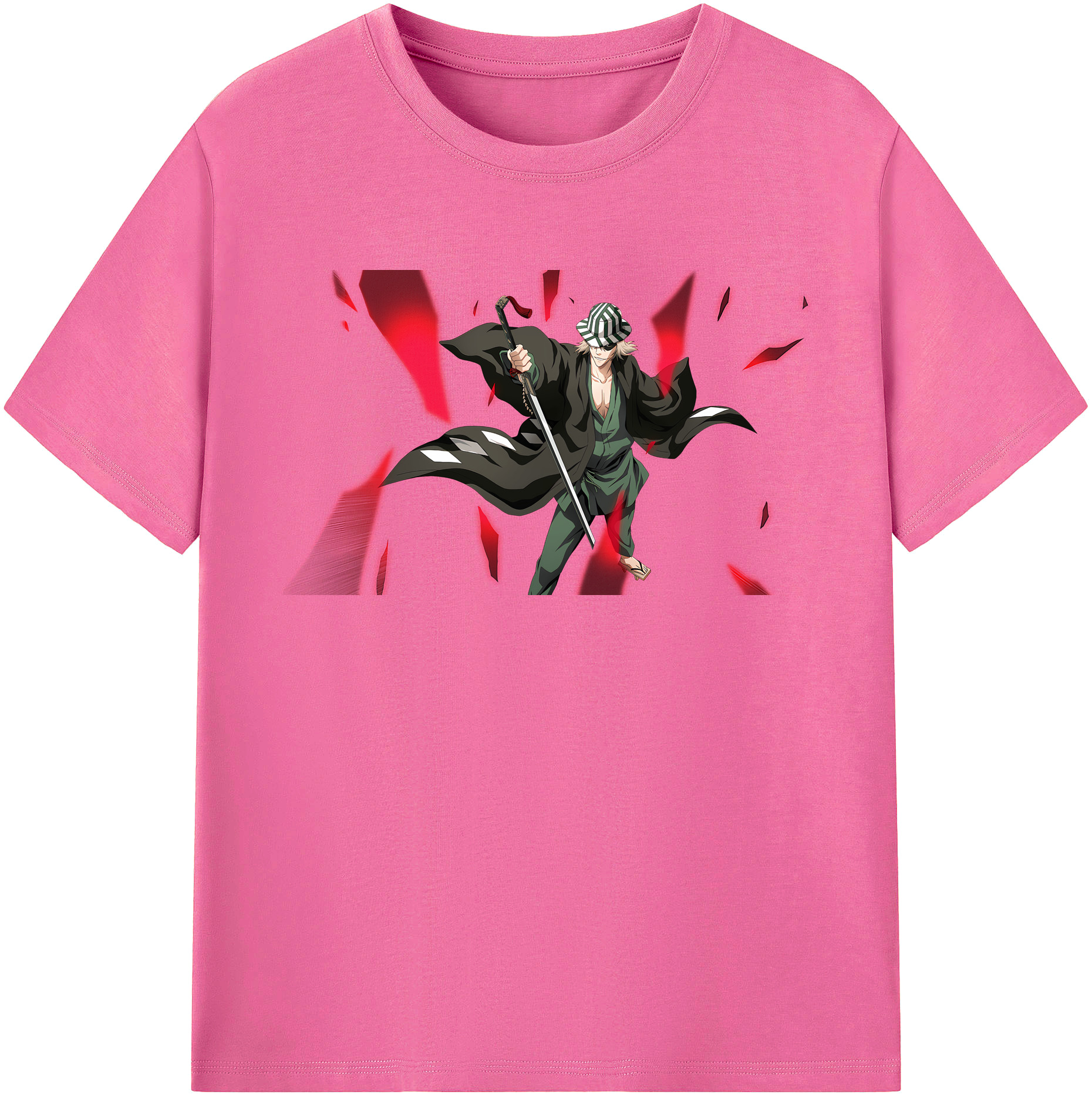 （画像用） "ブリーチ 浦原 喜助（うらはら きすけ） BLEACH Urahara Kisuke " レディースカジュアルプリントTシャツ（綿100％）